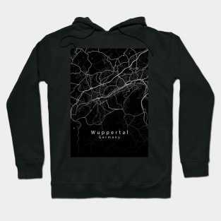 Wuppertal Germany City map dark Hoodie